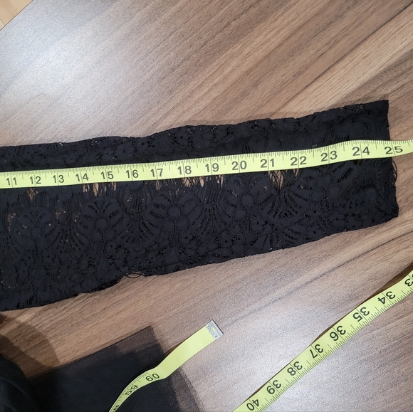 City Chic Women' Black Rare Beauty  Lace Bodice Long Sleeve Dress Size M/18 - Picture 12 of 15